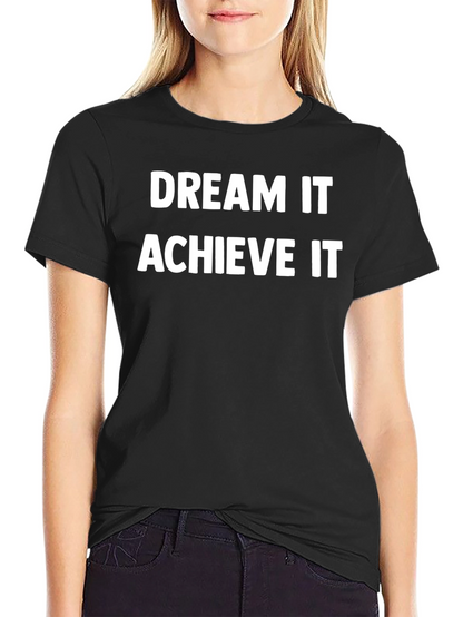 Camiseta Negra Inspiracional Sueña Logra