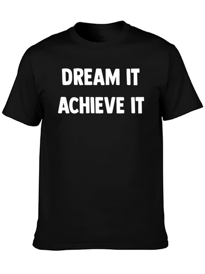 Camiseta Negra Inspiracional Sueña Logra
