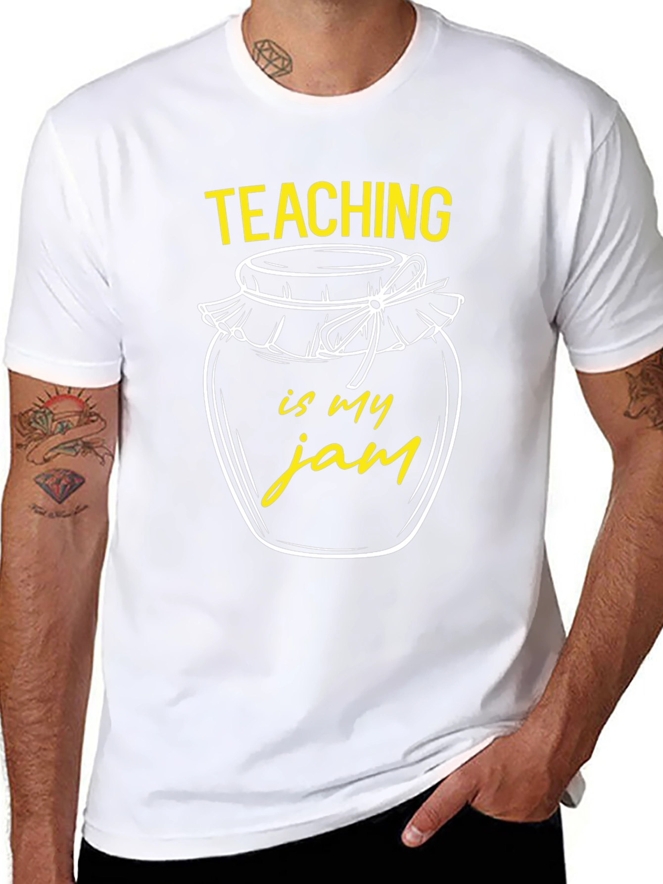 Camiseta Negra Teaching is my jam para Profesor