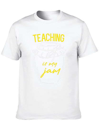 Camiseta Negra Teaching is my jam para Profesor