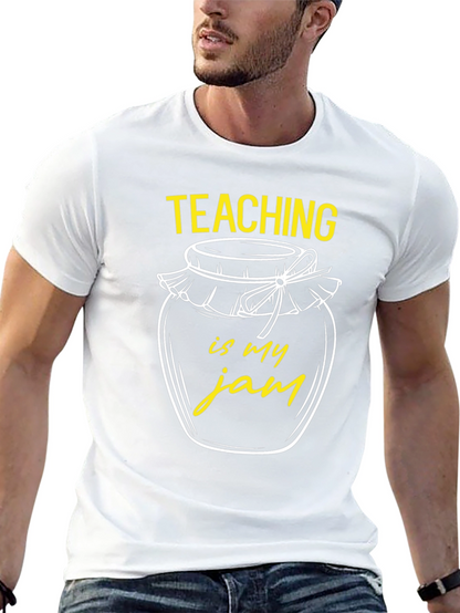 Camiseta Negra Teaching is my jam para Profesor