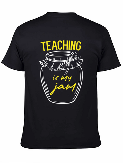 Camiseta Negra Teaching is my jam para Profesor