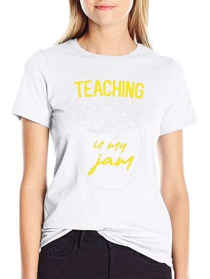 Camiseta Negra Teaching is my jam para Profesor