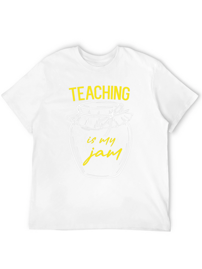 Camiseta Negra Teaching is my jam para Profesor