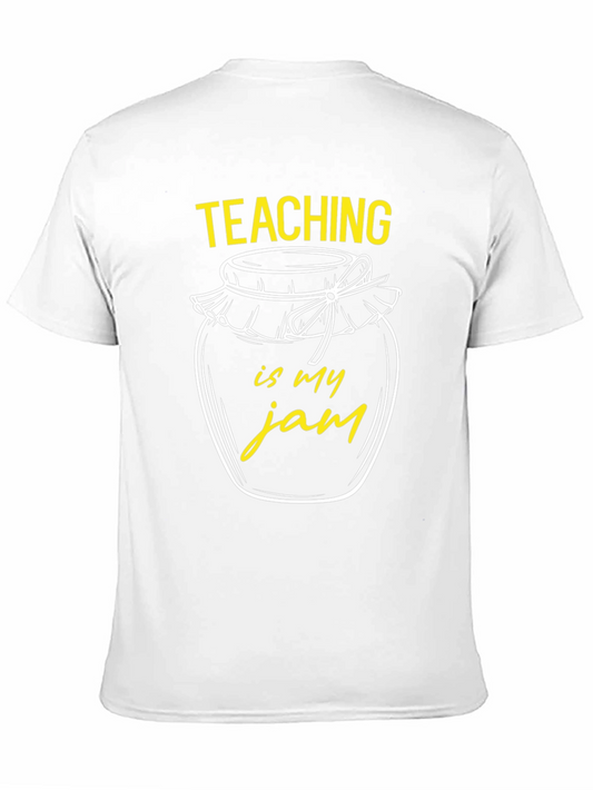 Camiseta Negra Teaching is my jam para Profesor
