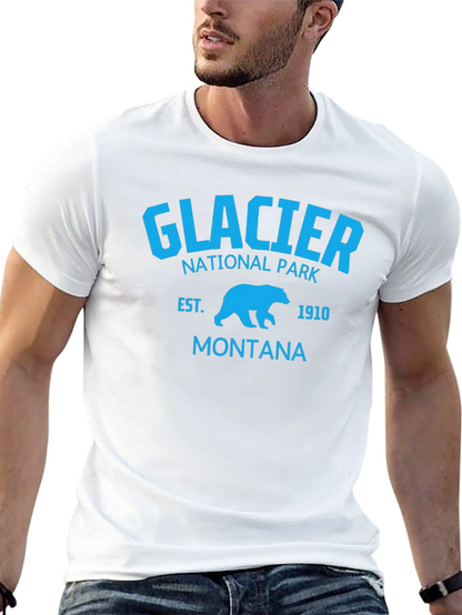 Camiseta Glacier National Park Montana Hombre