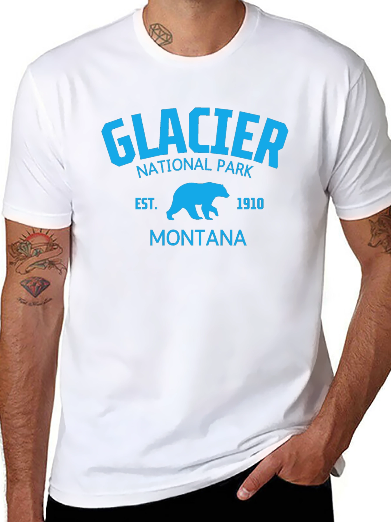 Camiseta Glacier National Park Montana Hombre