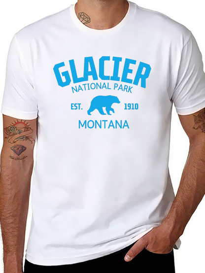 Camiseta Glacier National Park Montana Hombre