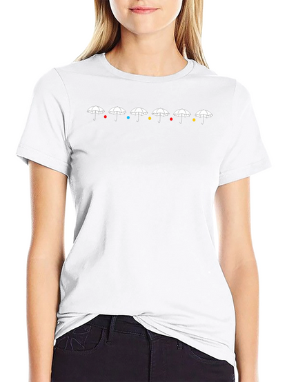 Camiseta Negra Friends Umbrellas