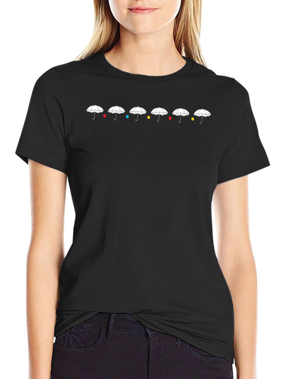 Camiseta Negra Friends Umbrellas