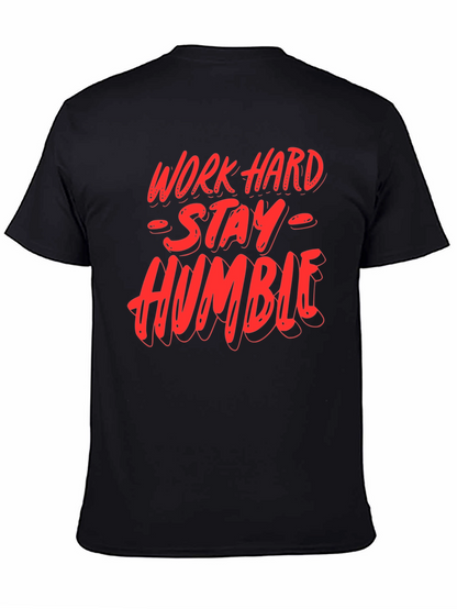 Camiseta Negra: Trabaja Duro Sé Humilde