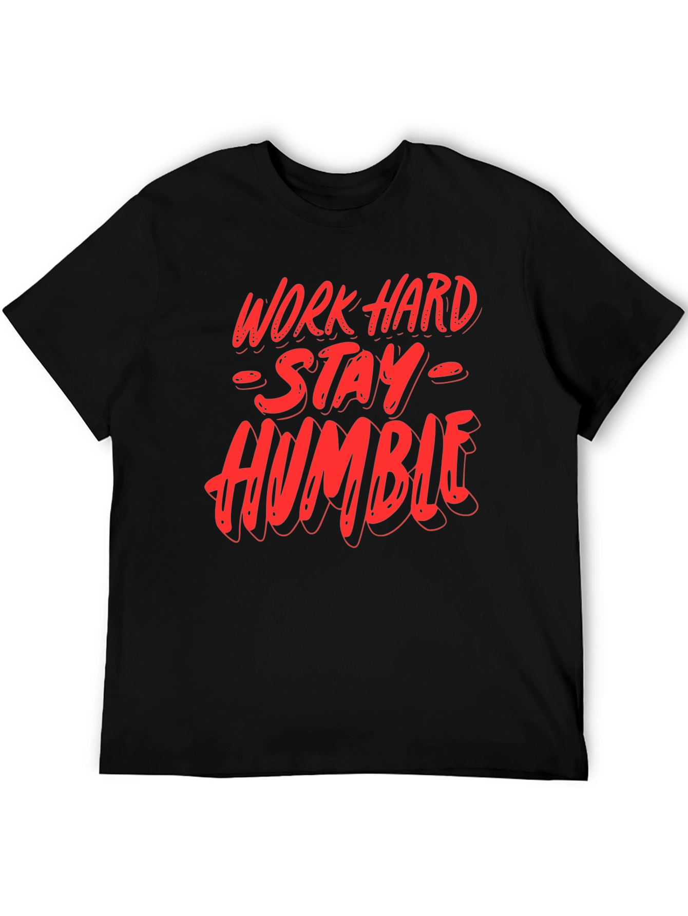 Camiseta Negra: Trabaja Duro Sé Humilde