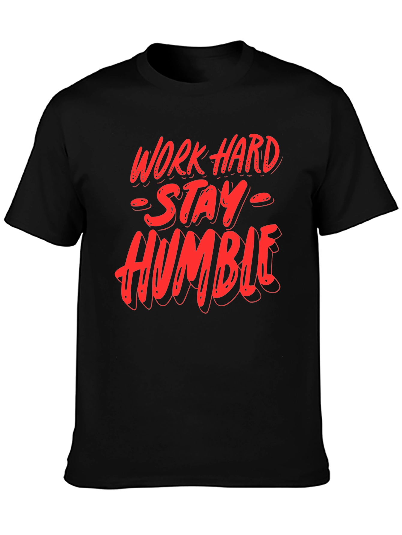 Camiseta Negra: Trabaja Duro Sé Humilde