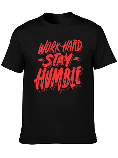 Camiseta Negra: Trabaja Duro Sé Humilde