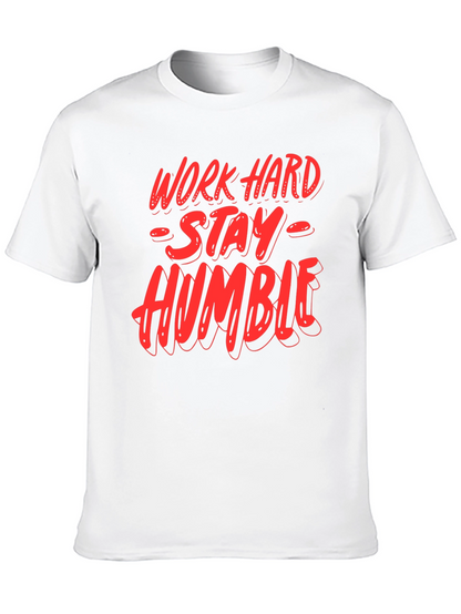 Camiseta Negra: Trabaja Duro Sé Humilde
