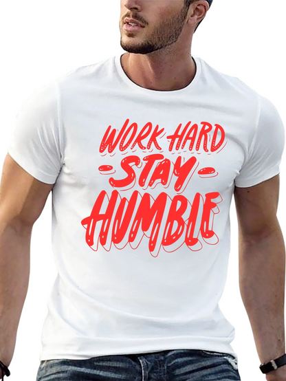 Camiseta Negra: Trabaja Duro Sé Humilde