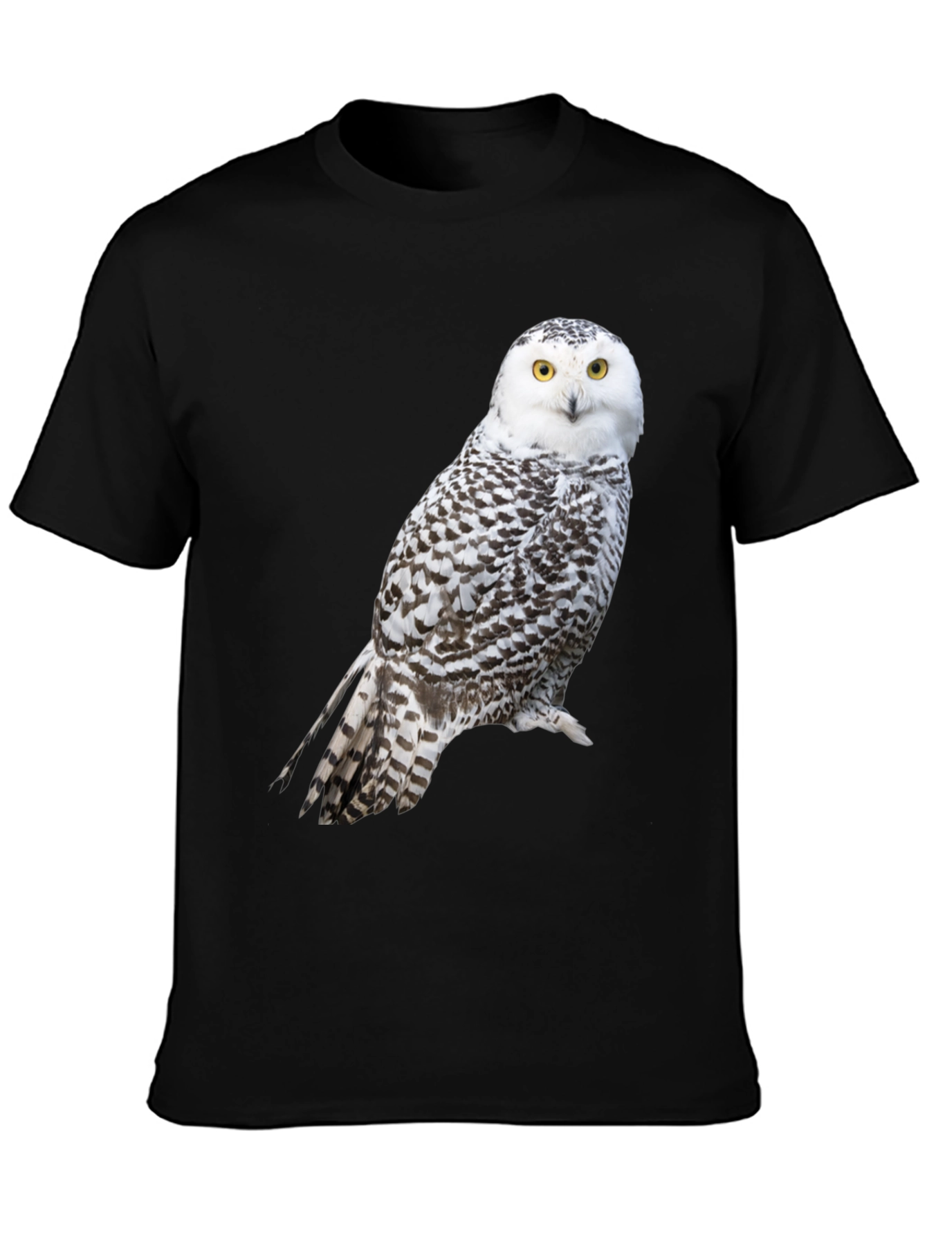 Camiseta Negra con Búho Nival para Hombre