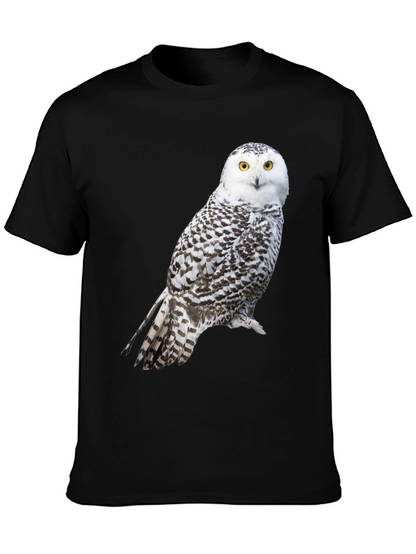 Camiseta Negra con Búho Nival para Hombre