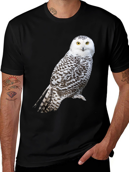 Camiseta Negra con Búho Nival para Hombre
