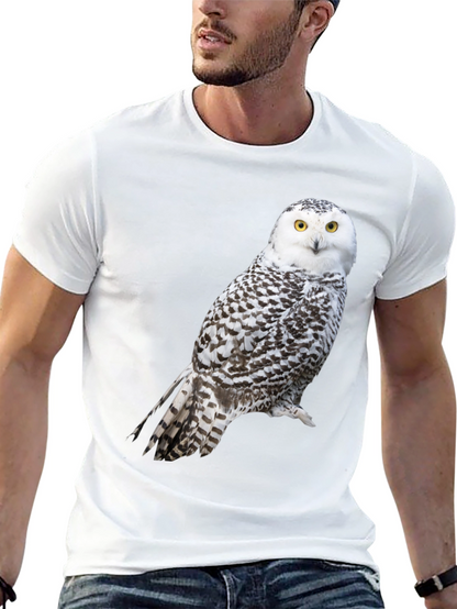 Camiseta Negra con Búho Nival para Hombre
