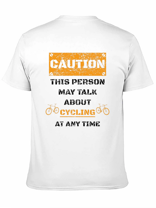 Camiseta Negra Caution Cycling: Humor Ciclista