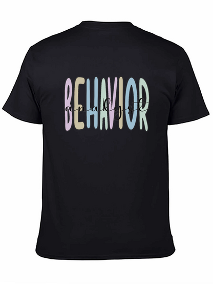 Camiseta Negra Behavior Analyst Casual