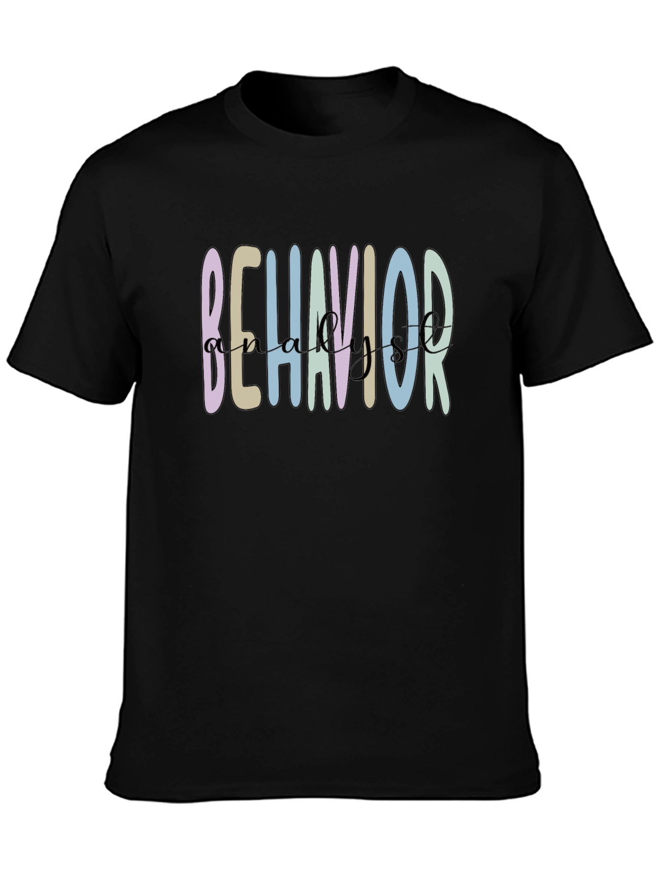 Camiseta Negra Behavior Analyst Casual