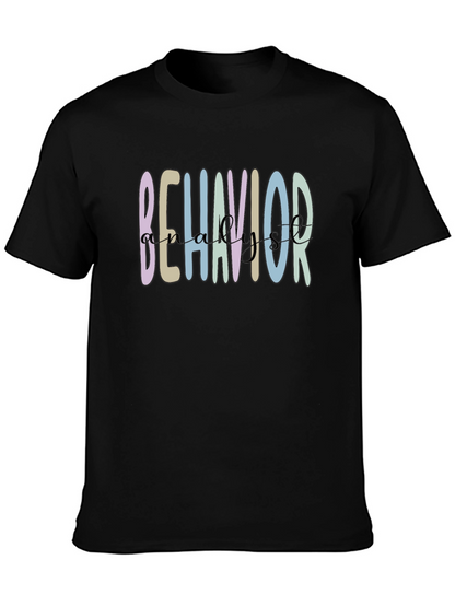 Camiseta Negra Behavior Analyst Casual