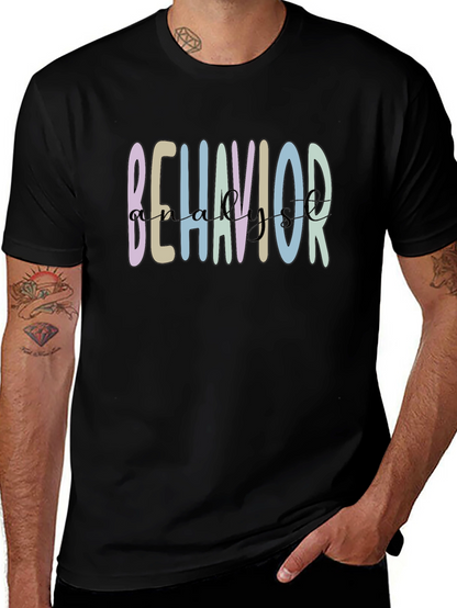 Camiseta Negra Behavior Analyst Casual