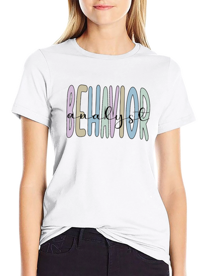Camiseta Negra Behavior Analyst Casual