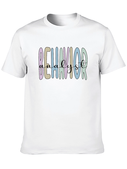Camiseta Negra Behavior Analyst Casual