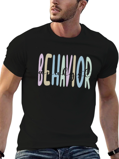 Camiseta Negra Behavior Analyst Casual