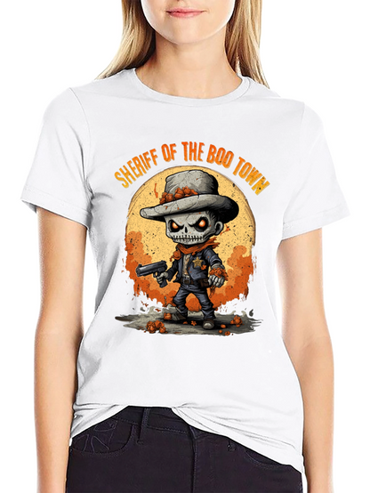 Camiseta Halloween Sheriff Esqueleto