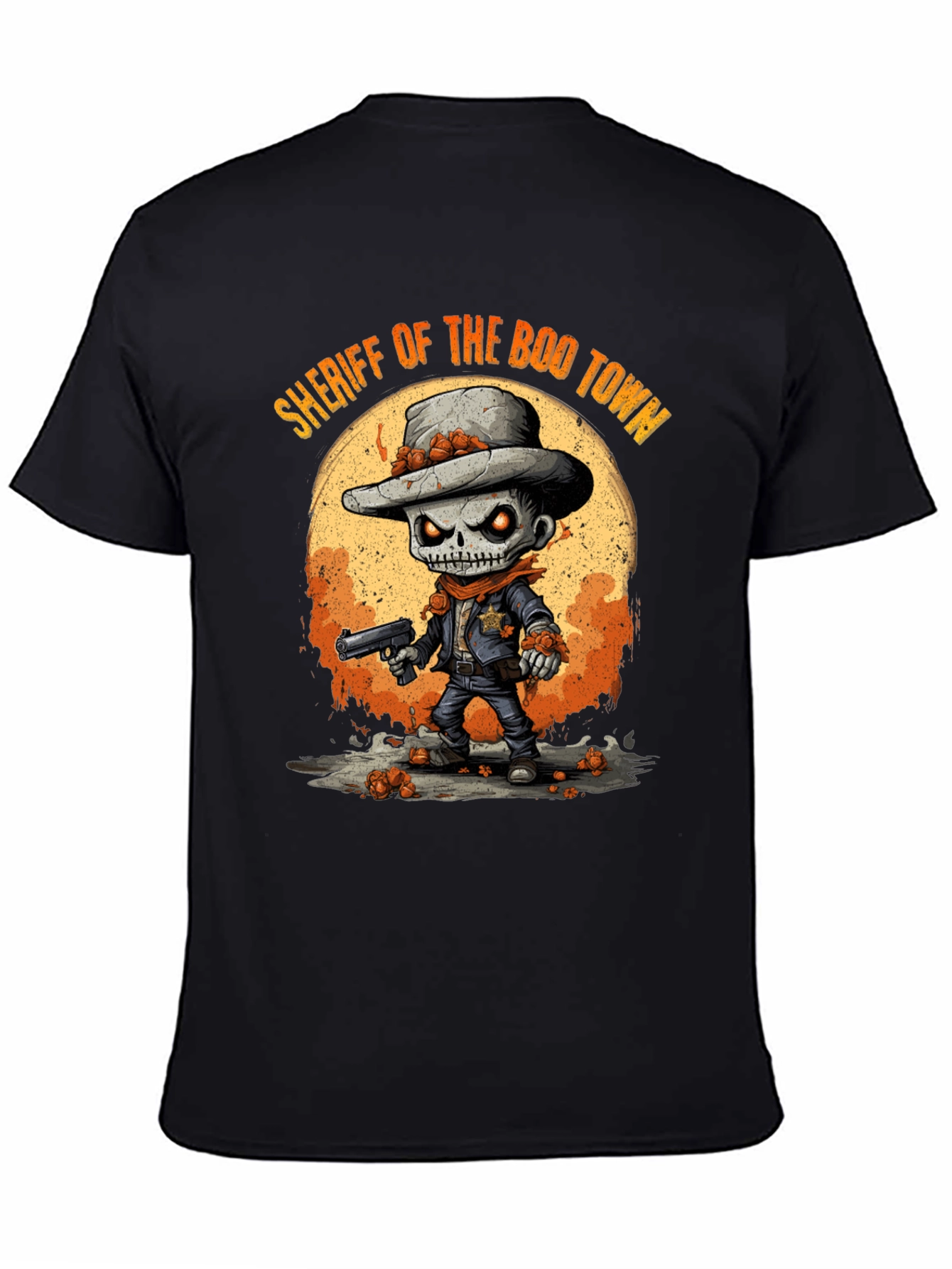 Camiseta Halloween Sheriff Esqueleto