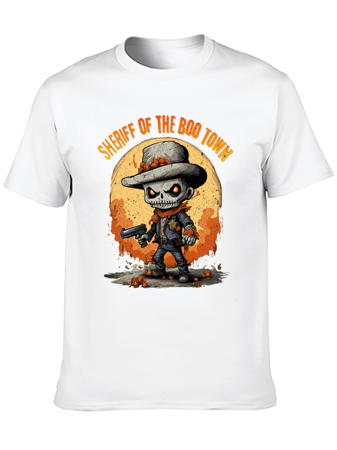 Camiseta Halloween Sheriff Esqueleto