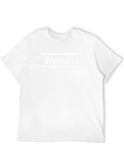 Camiseta Negra Brussels Hombre Casual Algodón