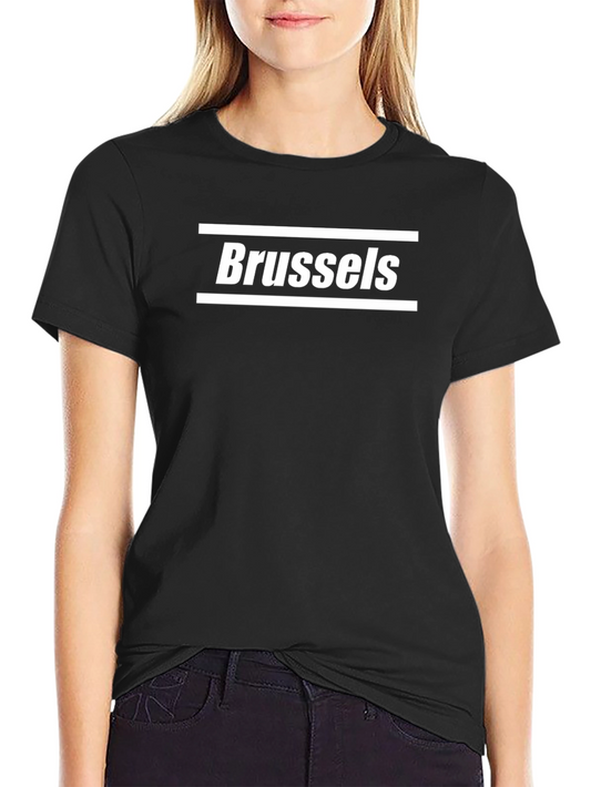 Camiseta Negra Brussels Hombre Casual Algodón