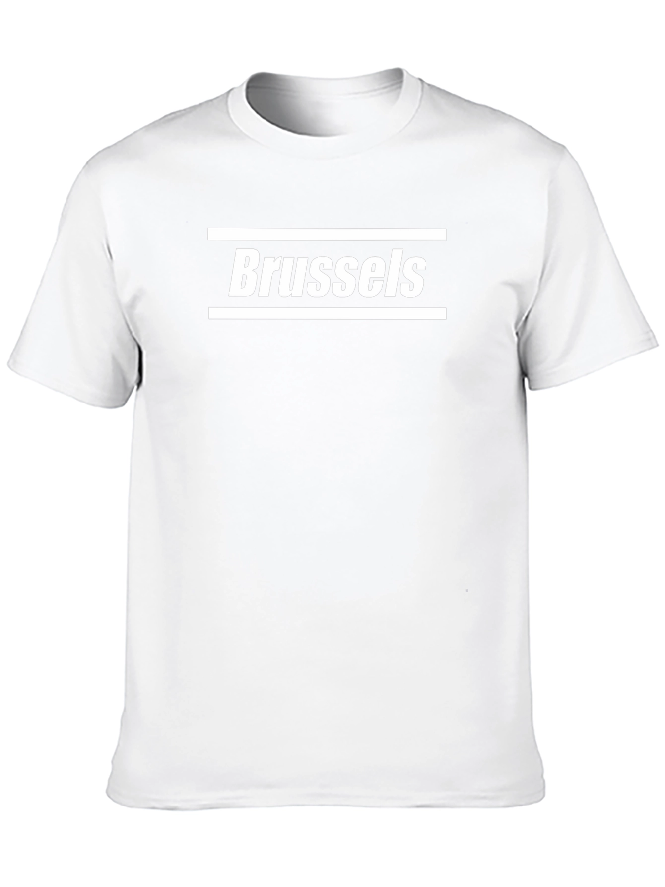Camiseta Negra Brussels Hombre Casual Algodón