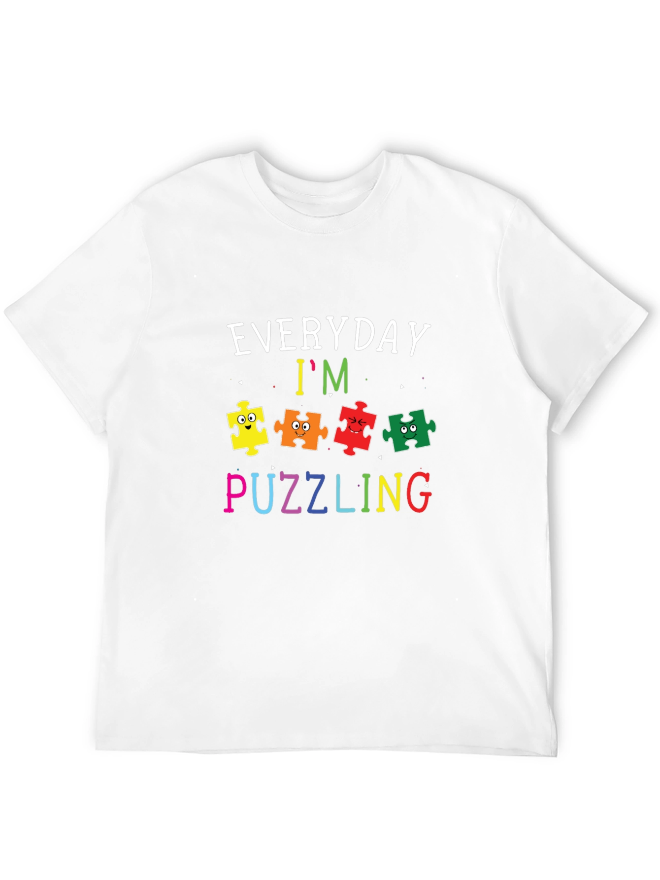 Camiseta Negra con Diseño Divertido de Autismo