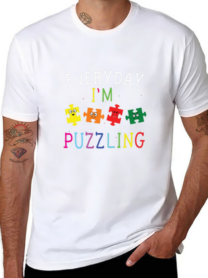 Camiseta Negra con Diseño Divertido de Autismo