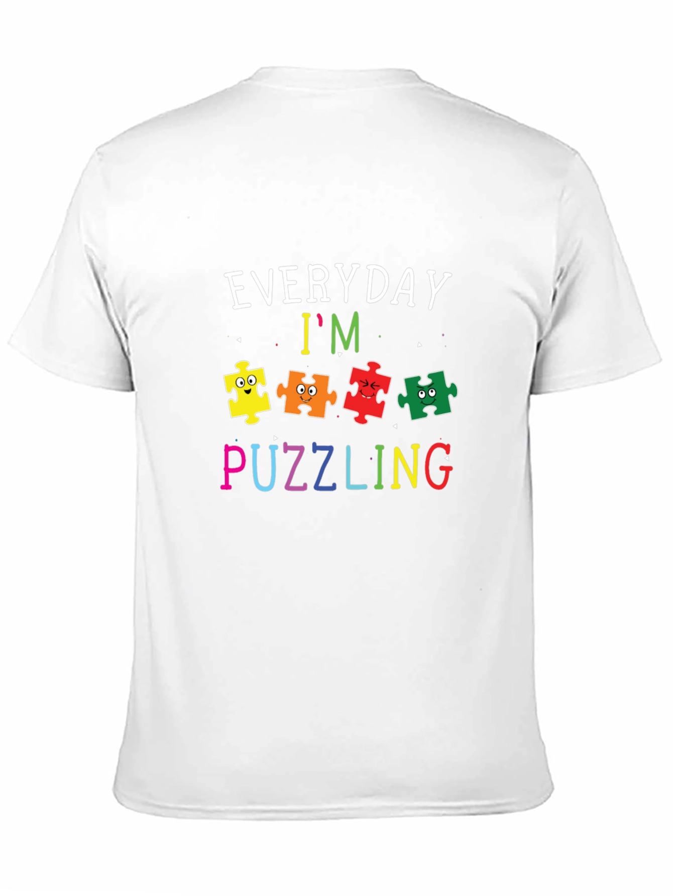Camiseta Negra con Diseño Divertido de Autismo