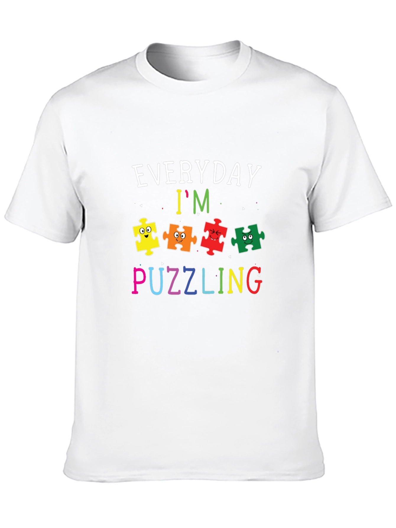 Camiseta Negra con Diseño Divertido de Autismo