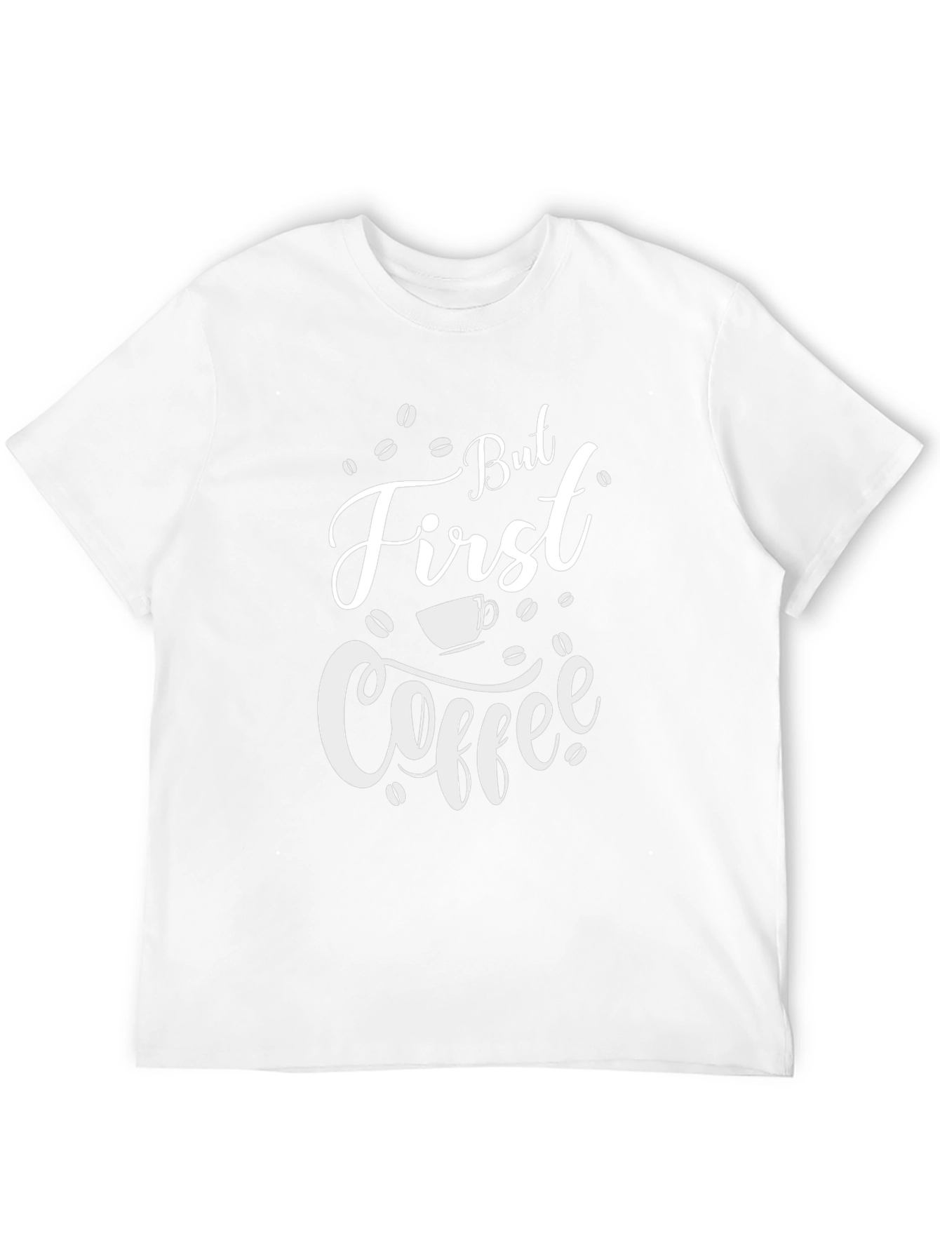 Camiseta Negra But First Coffee para Amantes del Café