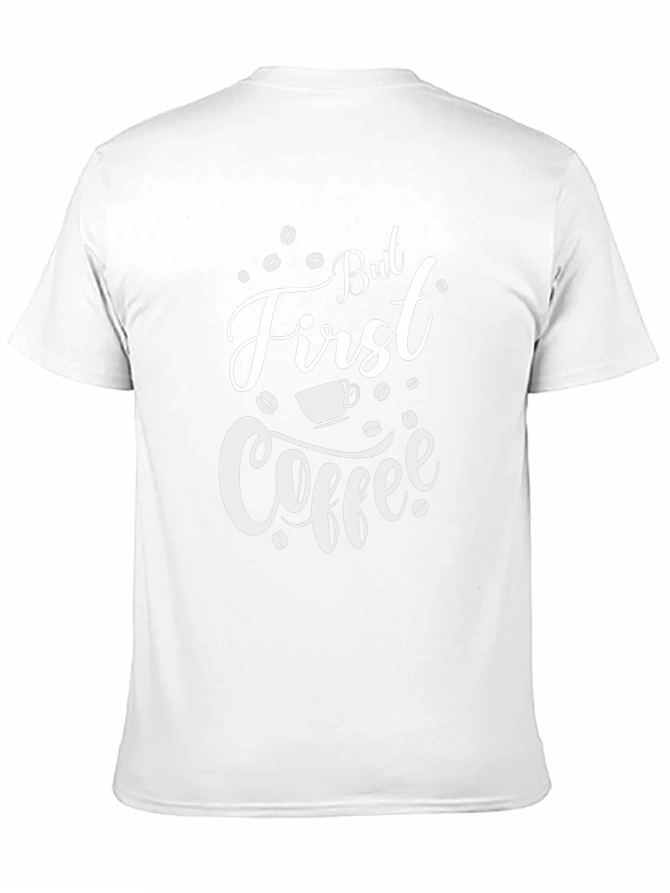 Camiseta Negra But First Coffee para Amantes del Café