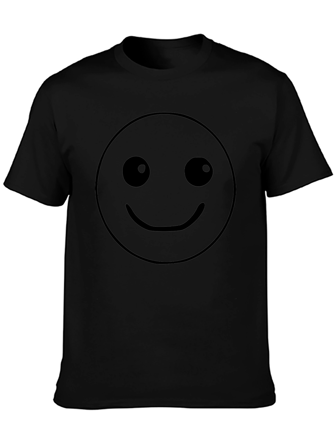 Camiseta Negra Hombre con Smiley