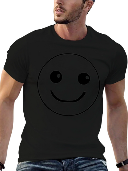 Camiseta Negra Hombre con Smiley