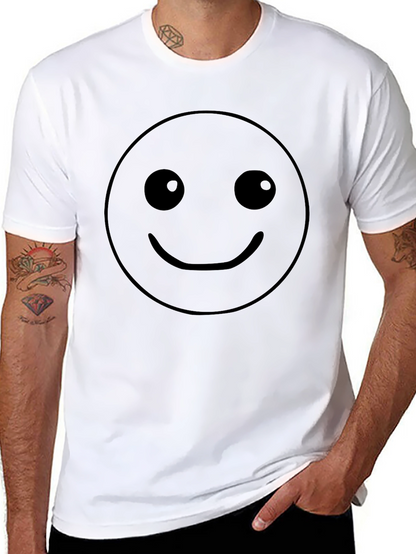 Camiseta Negra Hombre con Smiley