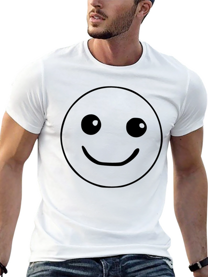 Camiseta Negra Hombre con Smiley