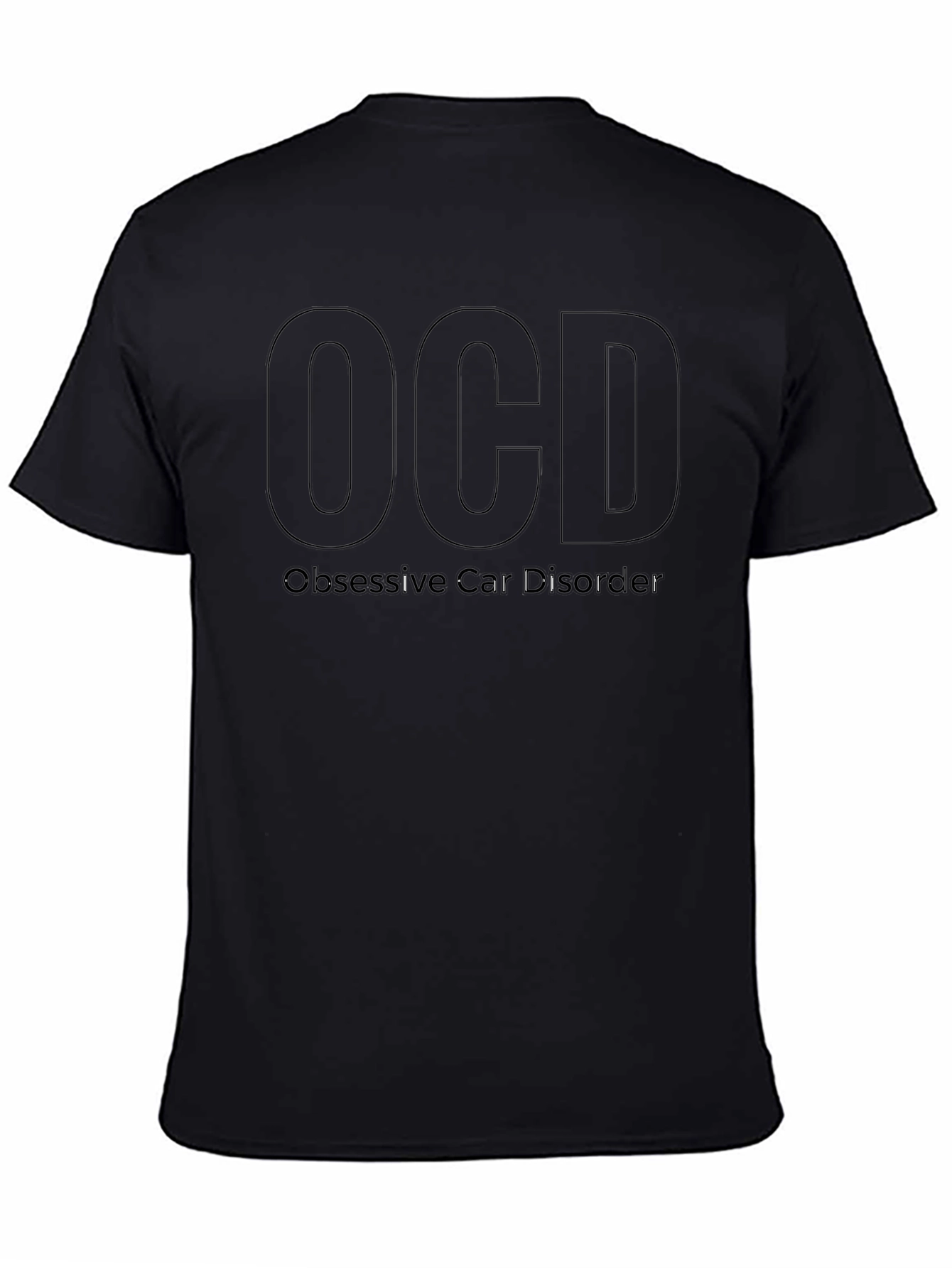 Camiseta Negra OCD - Obsesión por los Gatos
