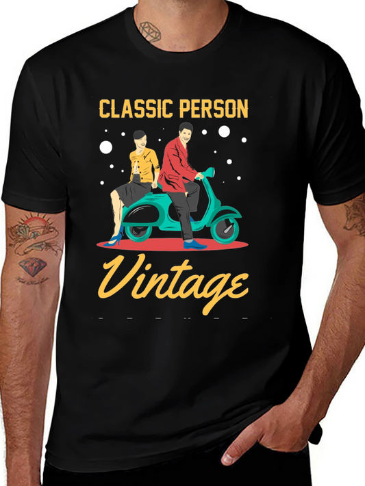 Camiseta Negra: Clásico Vintage